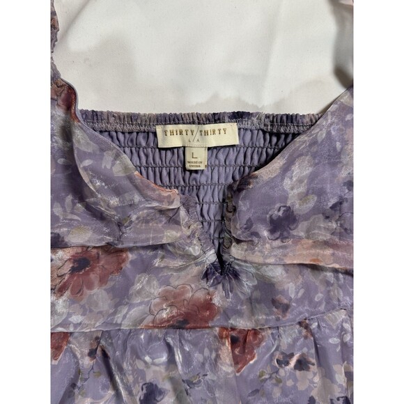 Floral Babydoll Mini Dress Sheer Romantic Fairycore Cottagecore Boho Festival - Picture 6 of 6